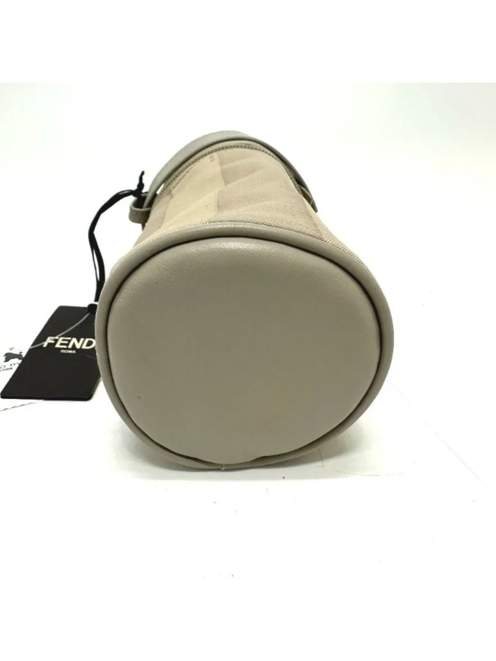 Fendi Bottle Holder Striped Pecan Cotton Beige